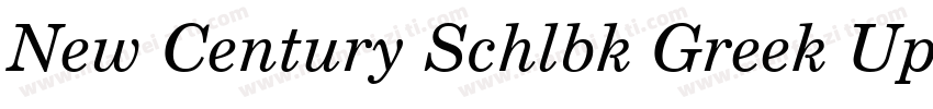 New Century Schlbk Greek Upright字体转换